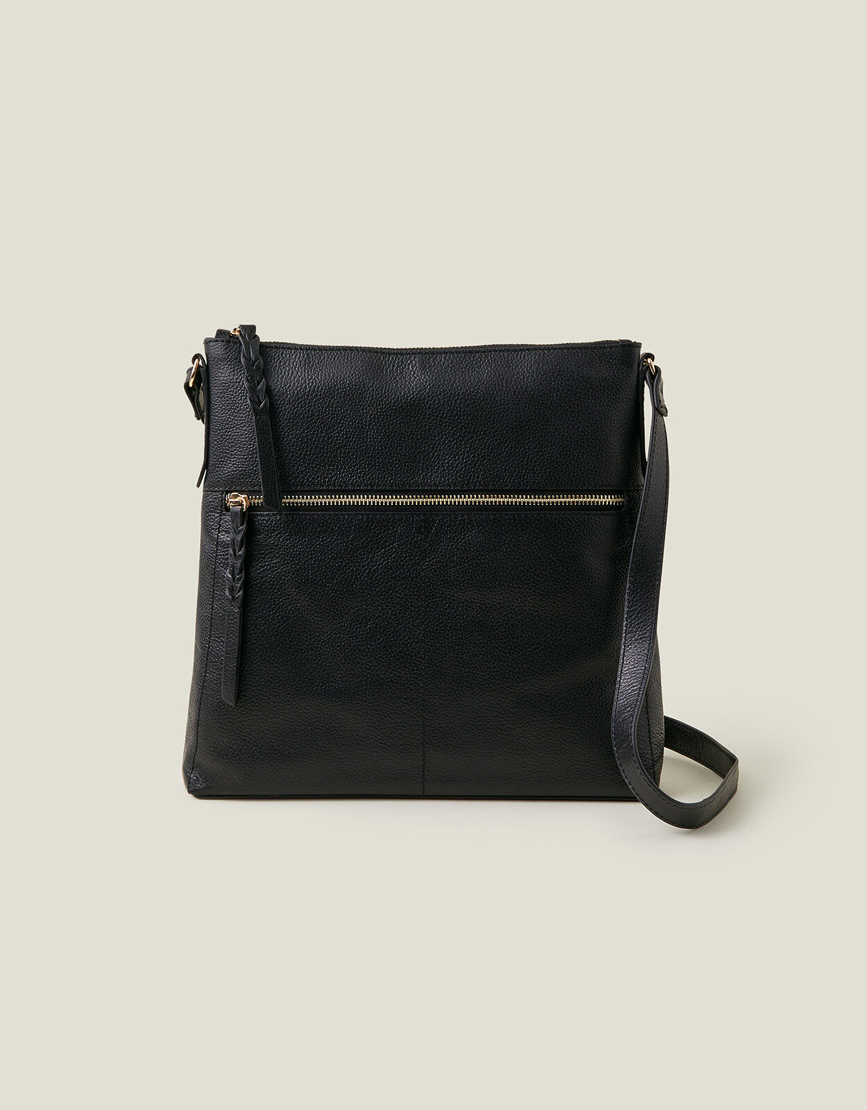Leather Large Messenger Bag Black | Shop All | Accessorize UK
