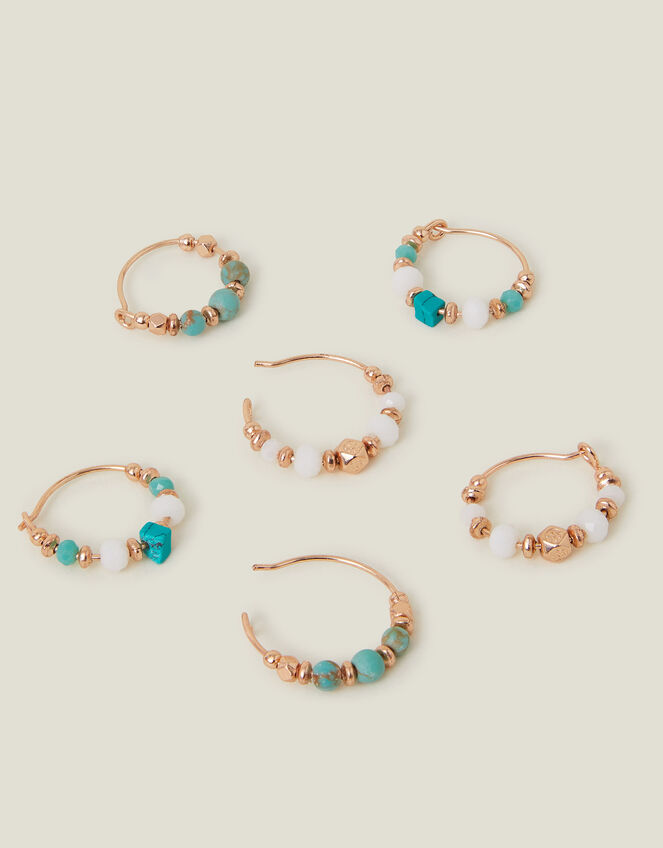 3-Pack Mini Facet Hoop Earrings, , large