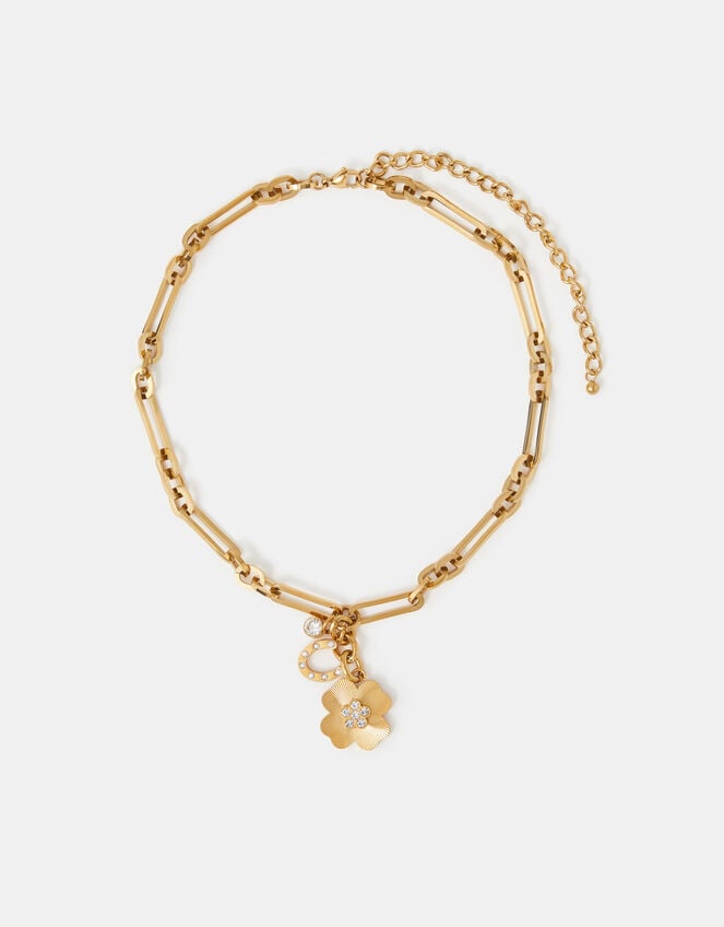 Accessorize x Good Manners Stainless Steel Lucky Charm Necklace​, , large