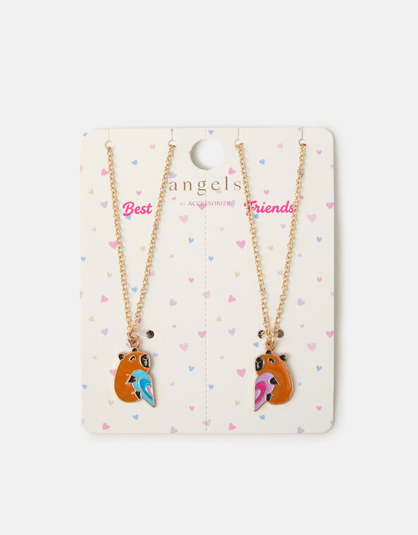 2-Pack Girls BFF Capybara Necklaces, , large