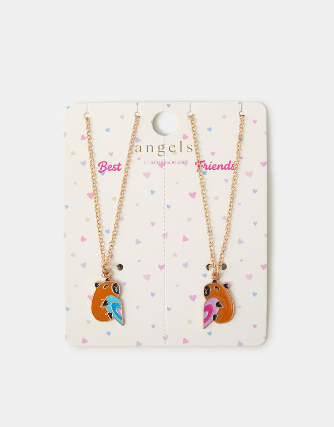 2-Pack Girls BFF Capybara Necklaces, , large