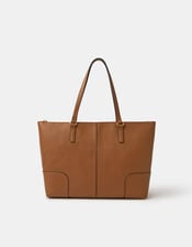 Plain Tote Bag, Tan (TAN), large