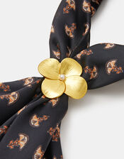 Floral Ring Satin Neckerchief, , large