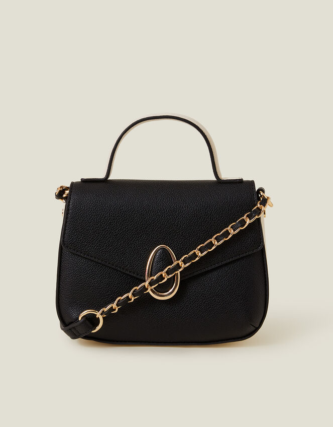 Top Handle Cross-Body Bag, Black (BLACK), large