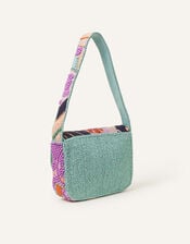 Palm Hand-Beaded Shoulder Bag, , large