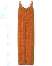 Relaxed Spot Jumpsuit, Orange (RUST), large