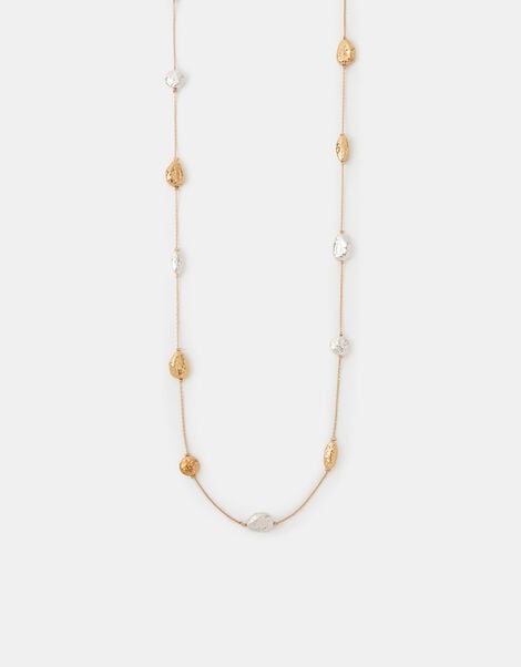 Two-Tone Molten Chain Necklace, , large