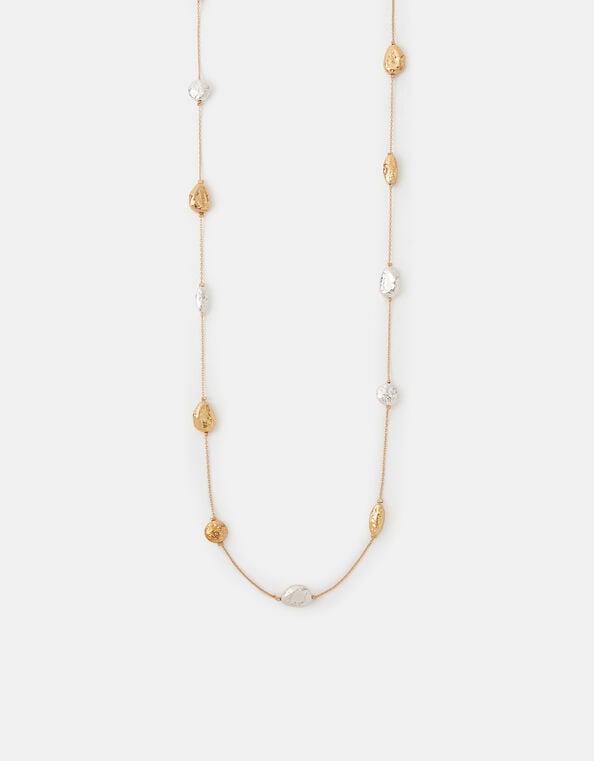 Two-Tone Molten Chain Necklace, , large