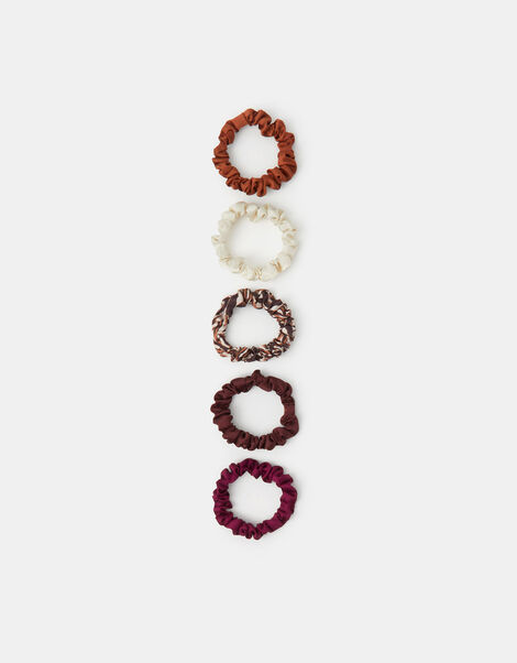5-Pack Skinny Hair Scrunchies, , large