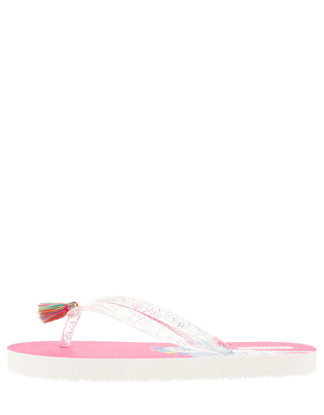 Zoe Zebra Glitter Flip Flops, Multi (BRIGHTS-MULTI), large