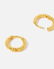 Gold Vermeil Twisted Rope Hoops , , large