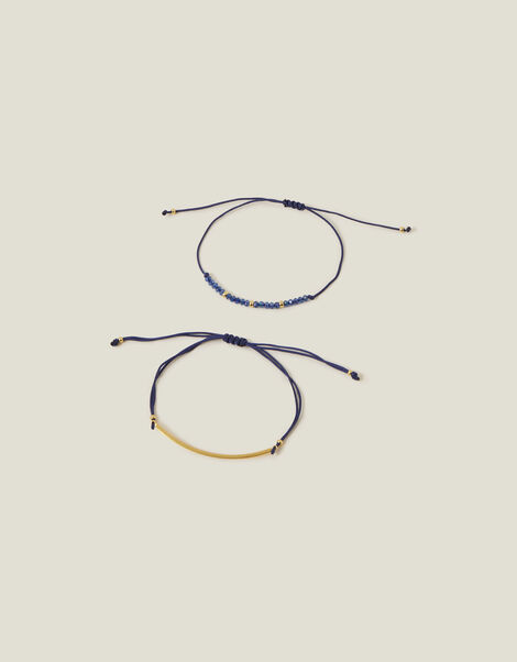 2-Pack 14ct Gold-Plated Cord Friendship Bracelets, , large