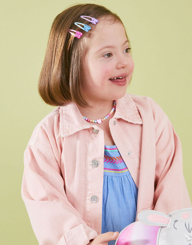 Kids Glitter Butterfly Hair Clips 6 Pack Girls hair clips