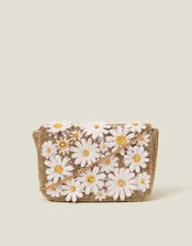 Hand-Beaded 3D Floral Clutch Bag, , large