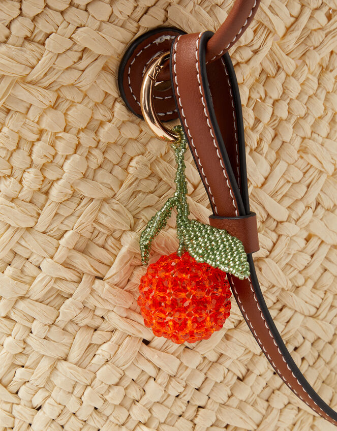 Beaded Orange Bag Charm, , large