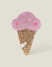 Girls Glitter Ice Cream Bag, , large