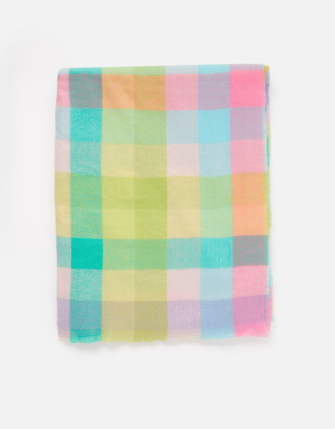 Chrishelle Check Blanket Scarf, , large