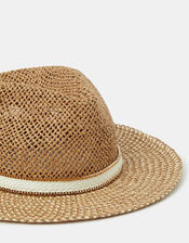 Chain Trim Fedora Hat, , large