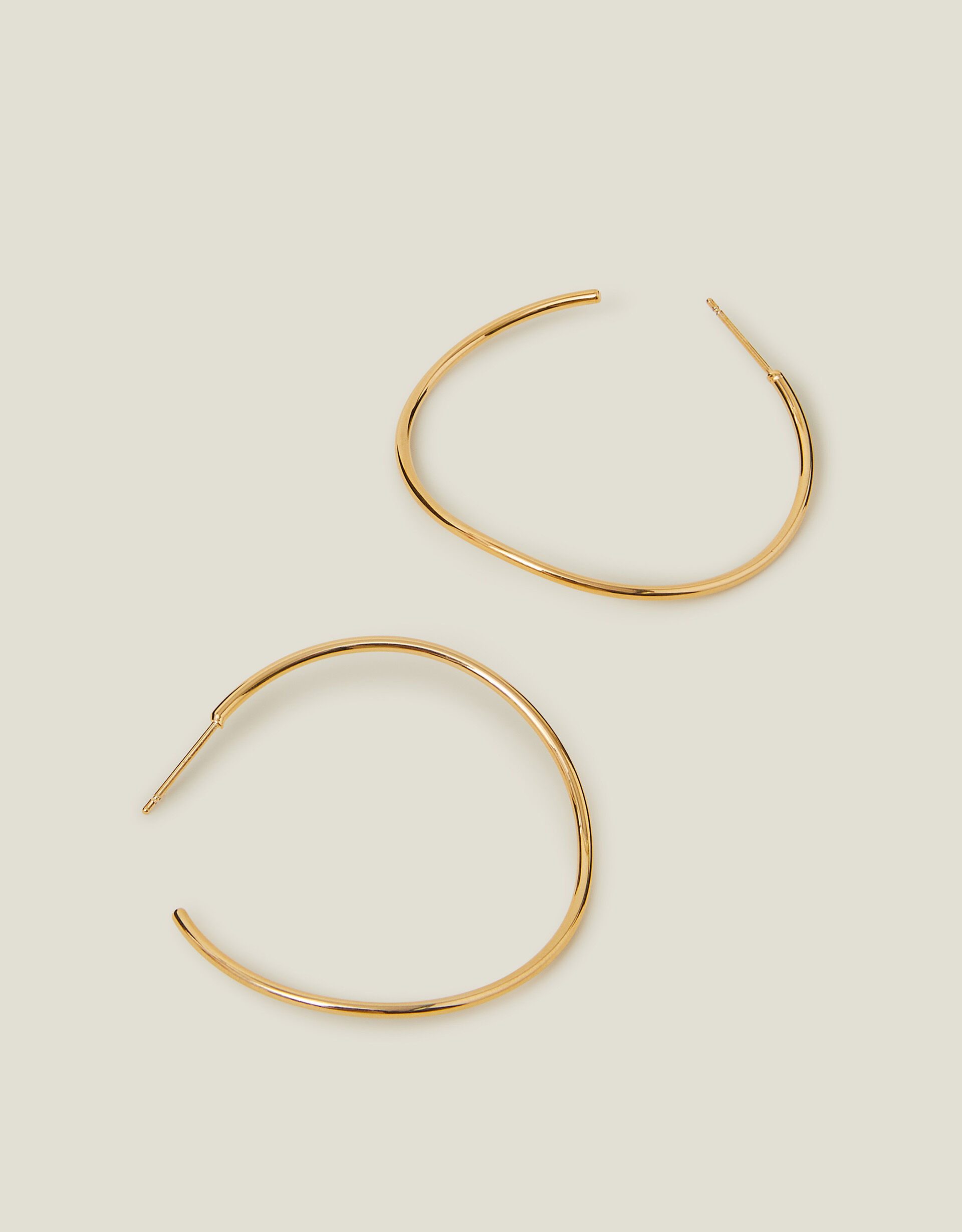 Voluminous Molten Hoop Earrings Pale Gold