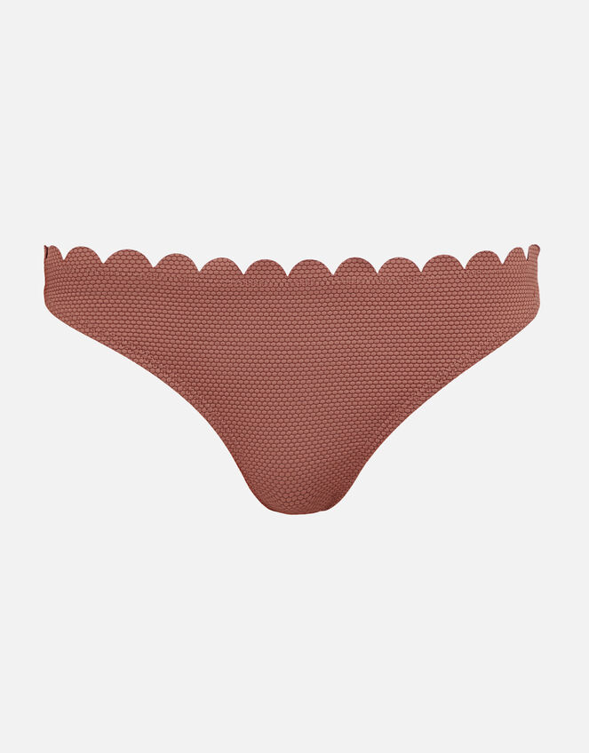 Scallop Bikini Briefs, Orange (RUST), large