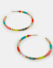 Beaded Hoop Earrings, , large