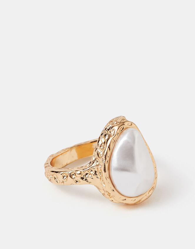 Molten Pearl Ring, Cream (PEARL), large