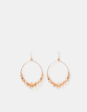 Beaded Wire Hoop Earrings, , large