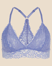 Lace Racerback Bralet, Blue (BLUE), large