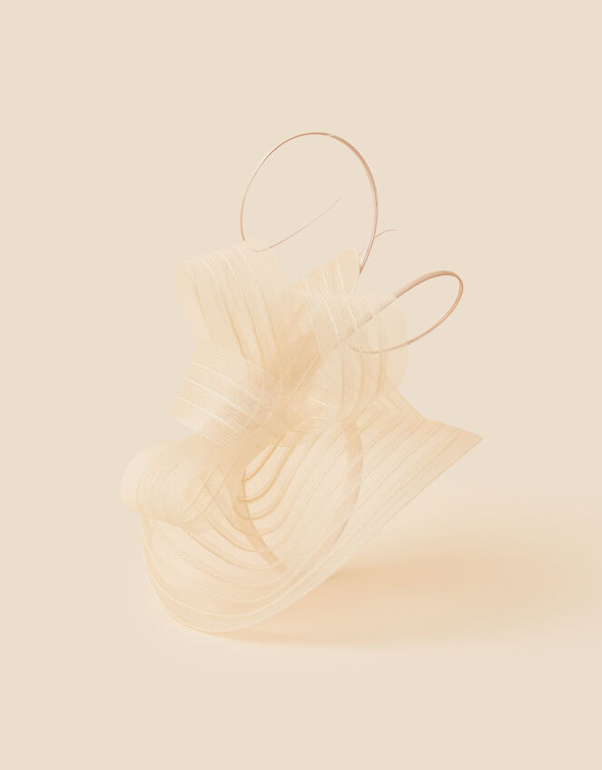 Crin Band Fascinator, Natural (CHAMPAGNE), large