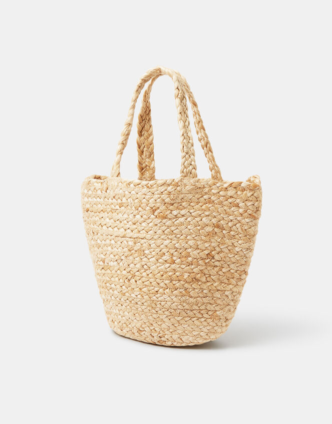 Starfish Embroidered Raffia Bag, , large