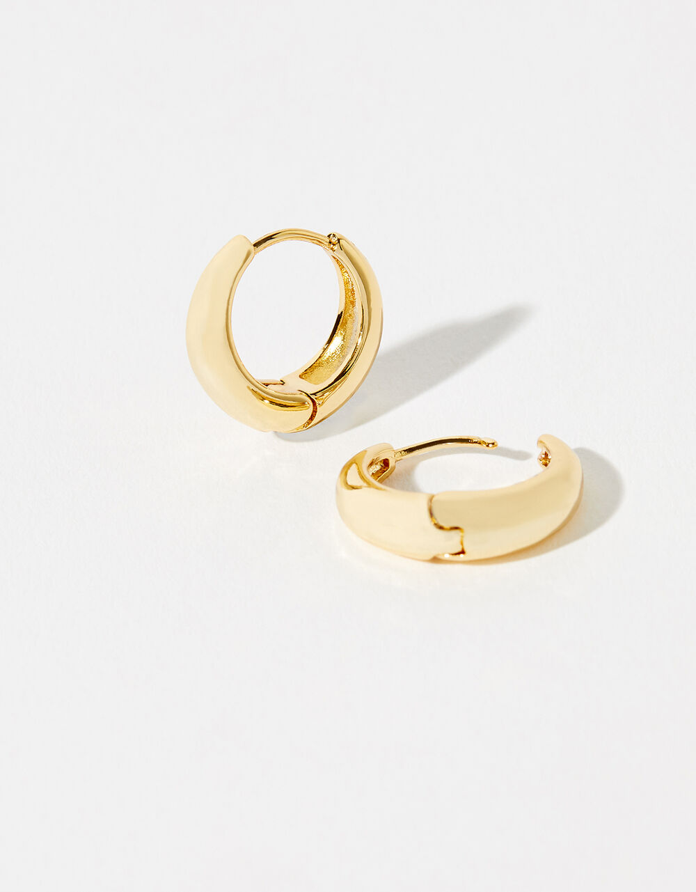gold plated chunky hoops