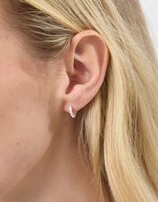 4-Pack Sterling Silver-Plated Filigree Hoop & Stud Earrings, , large