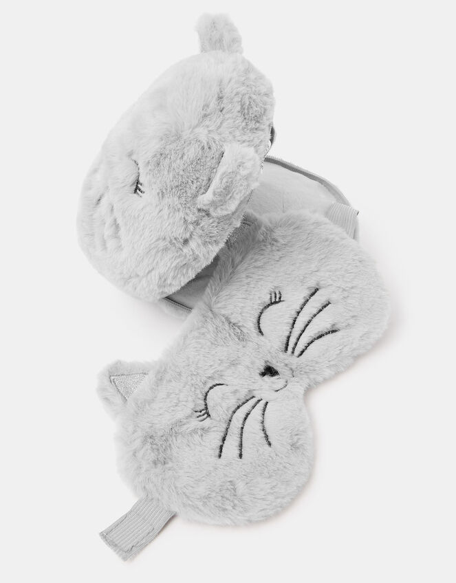 Girls Cat Eye Mask & Travel Pillow Set, , large