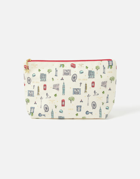 All Over London Cotton Washbag, , large