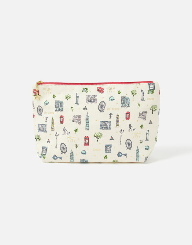 All Over London Cotton Washbag, , large