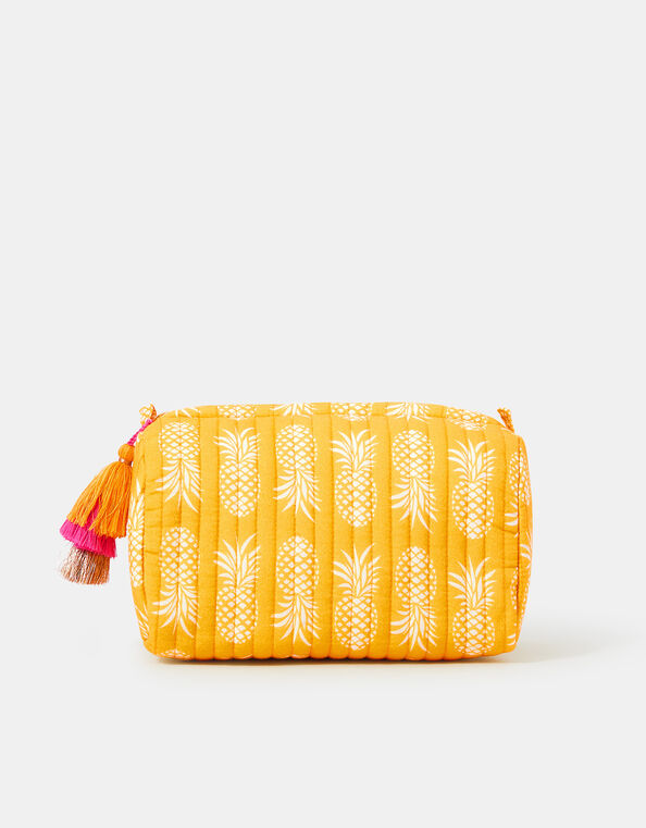Quilted Pineapple Medium Make Up Bag, , large