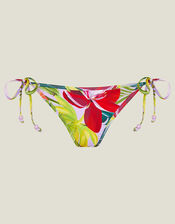 Banana Tree Print Bikini Bottoms, Purple (LILAC), large