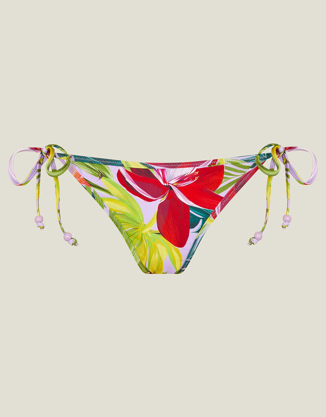 Banana Tree Print Bikini Bottoms, Purple (LILAC), large