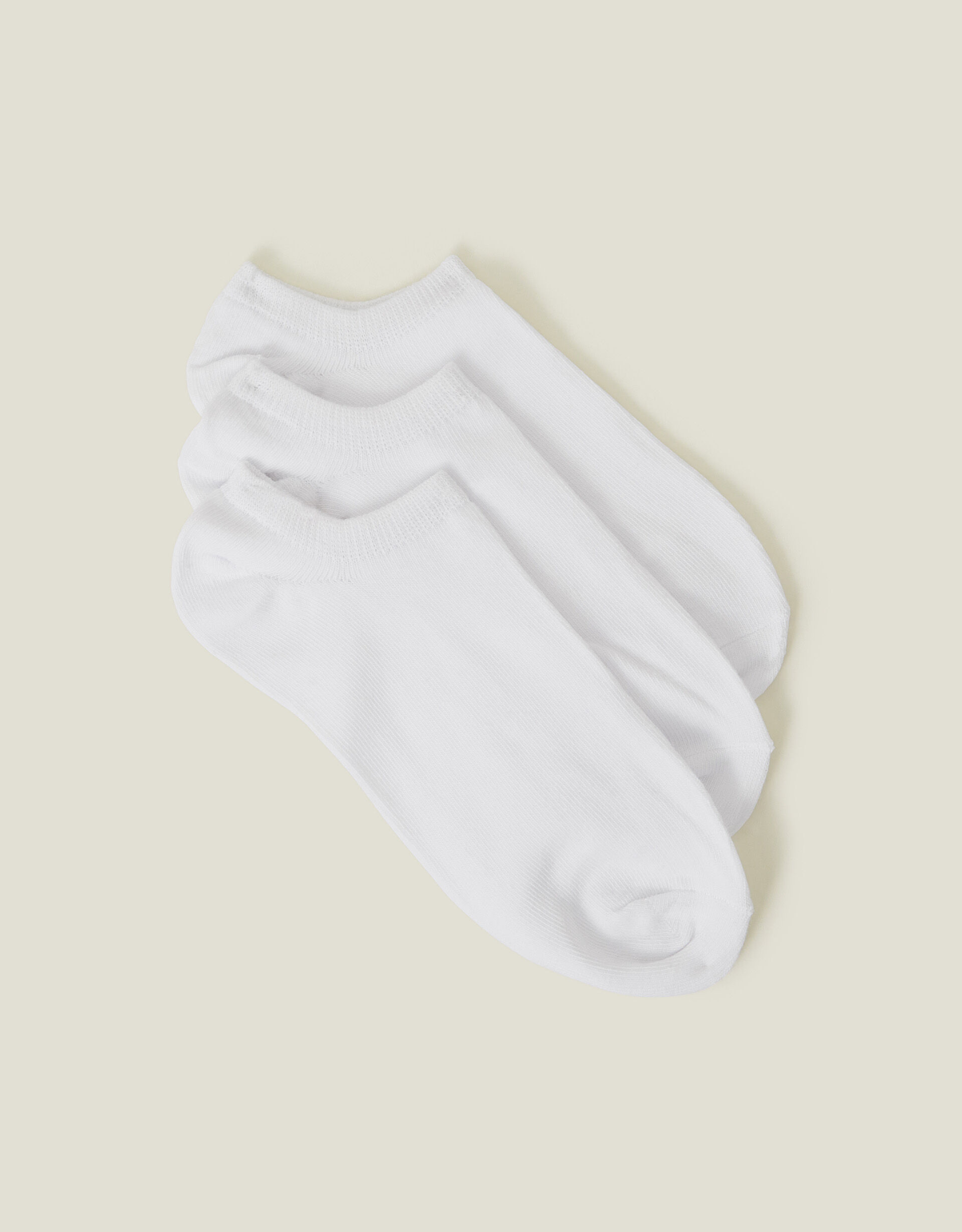 accessorize 3-Pack Trainer Socks White