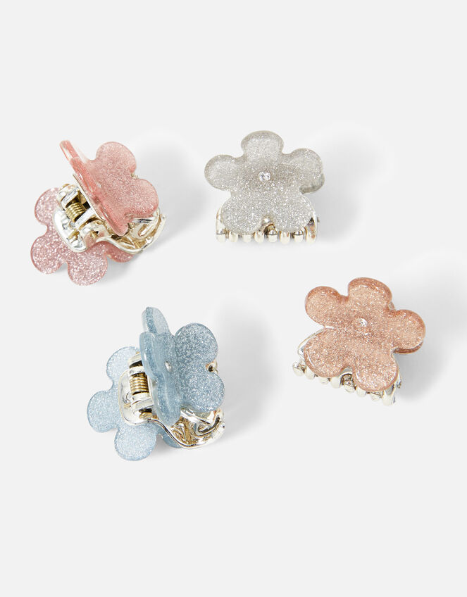 Flower Trapped Glitter Claw Clip Set, , large