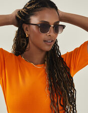 Classic Square Tortoiseshell Sunglasses, , large