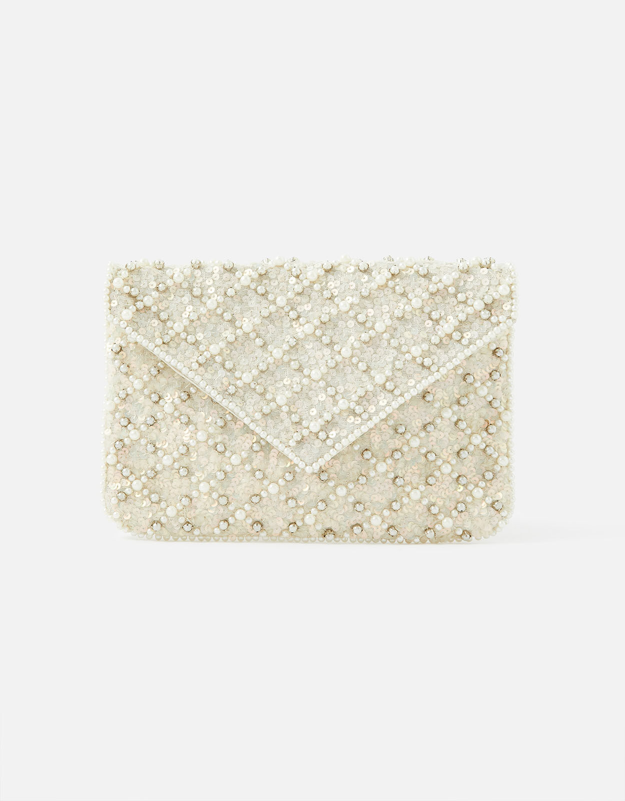 Pearl clutch shop bag