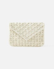 Pearl Beaded Clutch Bag, , large