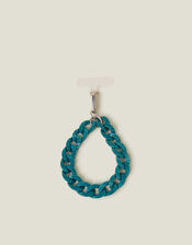 Resin Chain Wrist Phone Strap, Teal (TEAL), large
