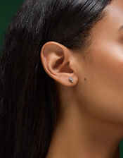 Diamante Drop Titanium Flatback Stud Earring, , large