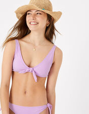 Tie Front Bikini Top, Purple (LILAC), large