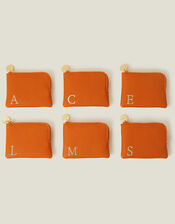 Initial Coin Purse, Orange (ORANGE), large