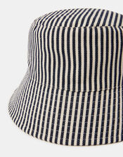 Stripe Cotton Bucket Hat, , large