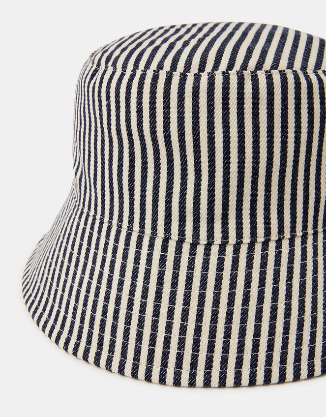 Stripe Cotton Bucket Hat, , large