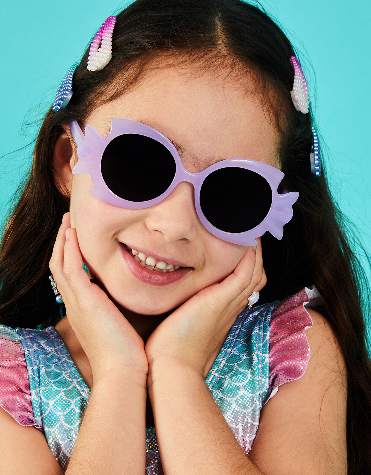 Girls Sunglasses Rainbow Heart Unicorn Sunglasses Accessorize UK